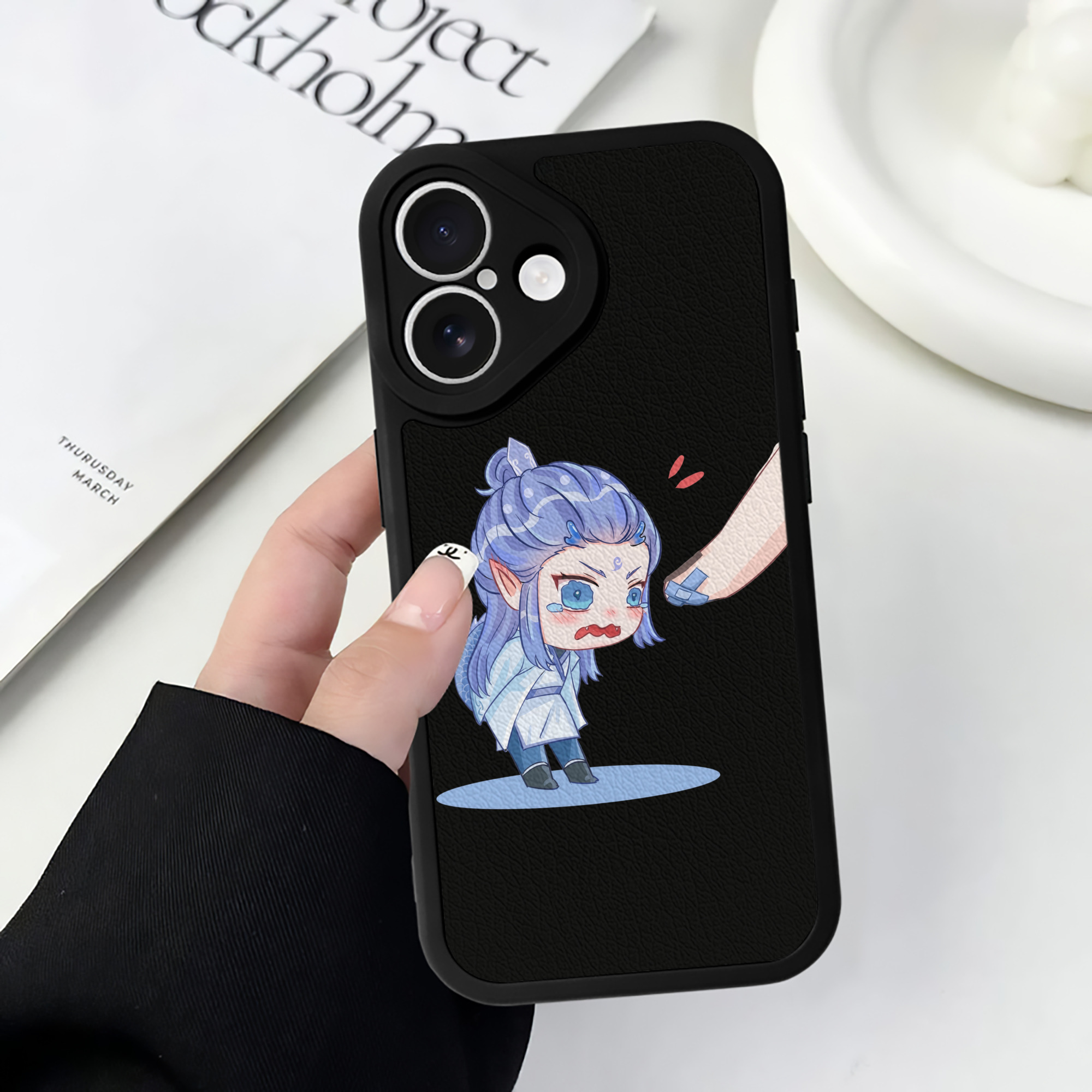 （画像用） Ne Zha 2 ナタ 魔童の大暴れ 【iPhone 16シリーズ対応】シリコンスマホケース（レザー調） 材質：シリコン